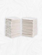 HomeLabels Shop Towels, 14"x14", Pack of 50, Cotton, White