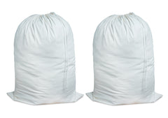 Home Labels Cotton Laundry Bag – 2 Pack, Natural, 30”x 40” – Commercial Grade 100% Cotton, Designed for Heavy Duty Use, College Laundry Bags, Laundromat and Household Storage – Ivory