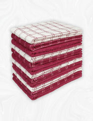 Home Labels Classic Kitchen Towel 12 Pack, 15 x 25 Inches, 100% Ring Spun Cotton Super Soft and Absorbent Linen Dish Towels, Tea Bar Set (Plum)