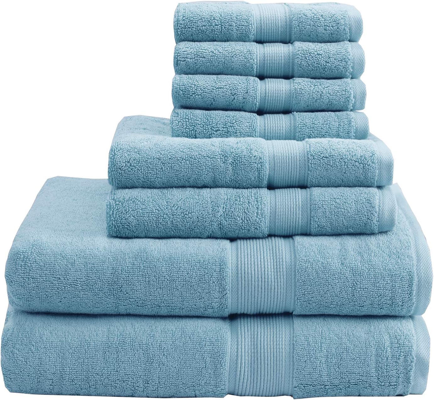 White Classic Luxury Bath Towels - Cotton Hotel Spa Towel 27x54 4-Pack Aqua, Size: 27 x 54, Green