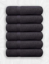 Home Labels Cotton Soft Spa Bath Towels, Ultra Soft Bath Towel, Home Gym Spa Hotel, Ideal for Daily use Highly Absorbent Hotel spa Bathroom Towel Collection | 24x48 Inch | Pack of 6 Grey