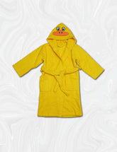 Home Labels Bathrobe for Kids | Duck Theme Hooded Yellow Cotton Bath Robes For Kids | Terry Cloth Robes for Kids | Towel Bathrobe | Lightweight Plush Long Bathrobe