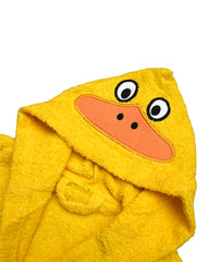 Home Labels Bathrobe for Kids | Duck Theme Hooded Yellow Cotton Bath Robes For Kids | Terry Cloth Robes for Kids | Towel Bathrobe | Lightweight Plush Long Bathrobe