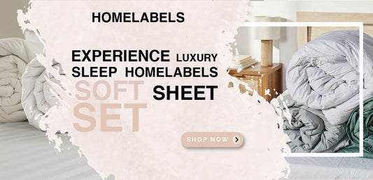 Experience Luxury Sleep HomeLabels Soft Sheet Set: