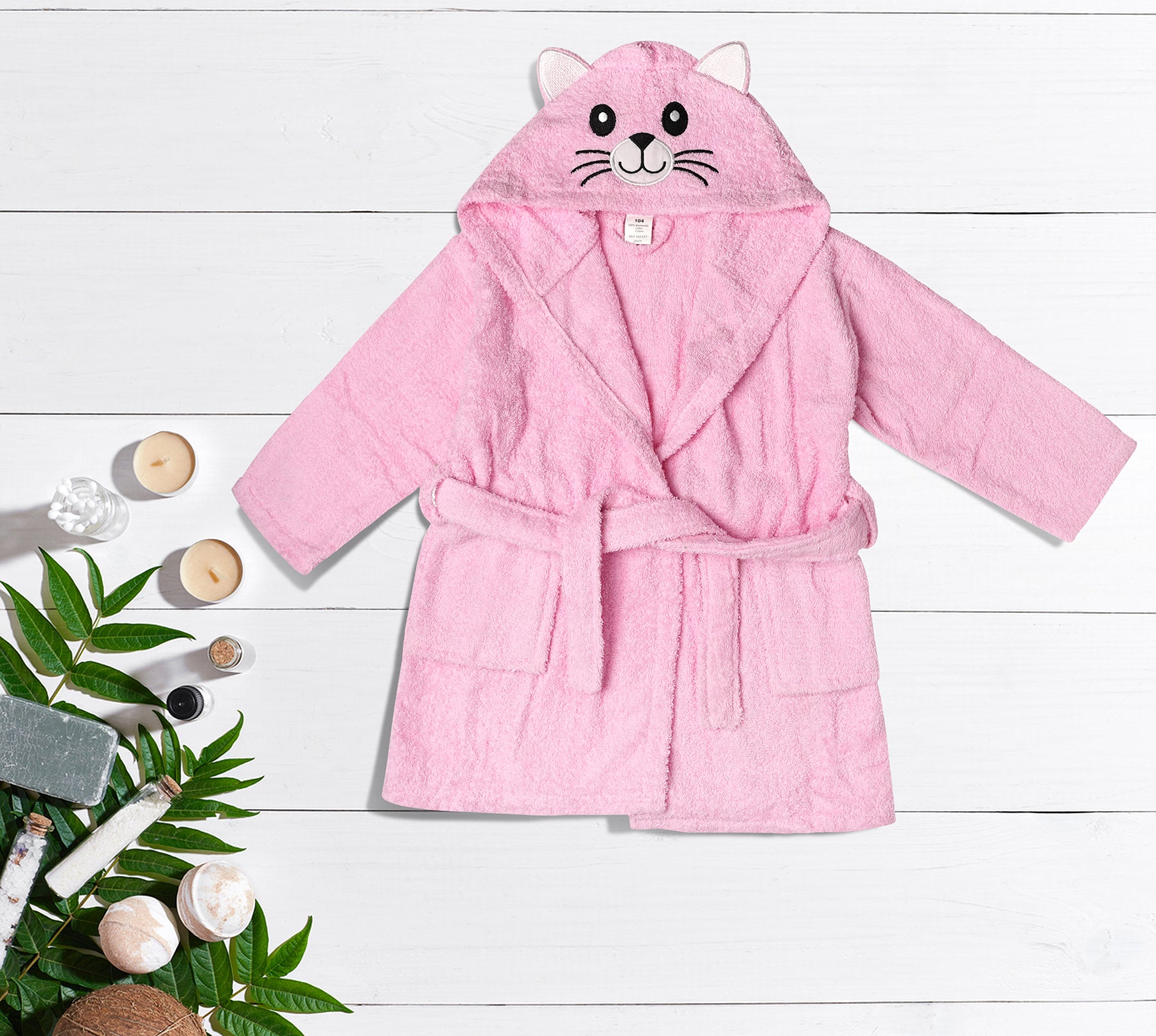Buy Rangoli Noble 100% Cotton Terry Kids Bathrobe, 400 GSM | Ultra Soft  Plush Hooded Bathrobe for Girls with 2 Pockets and Attached Adjustable  Belt, Gown Bathrobe for kids Girls13-14 Years, Light