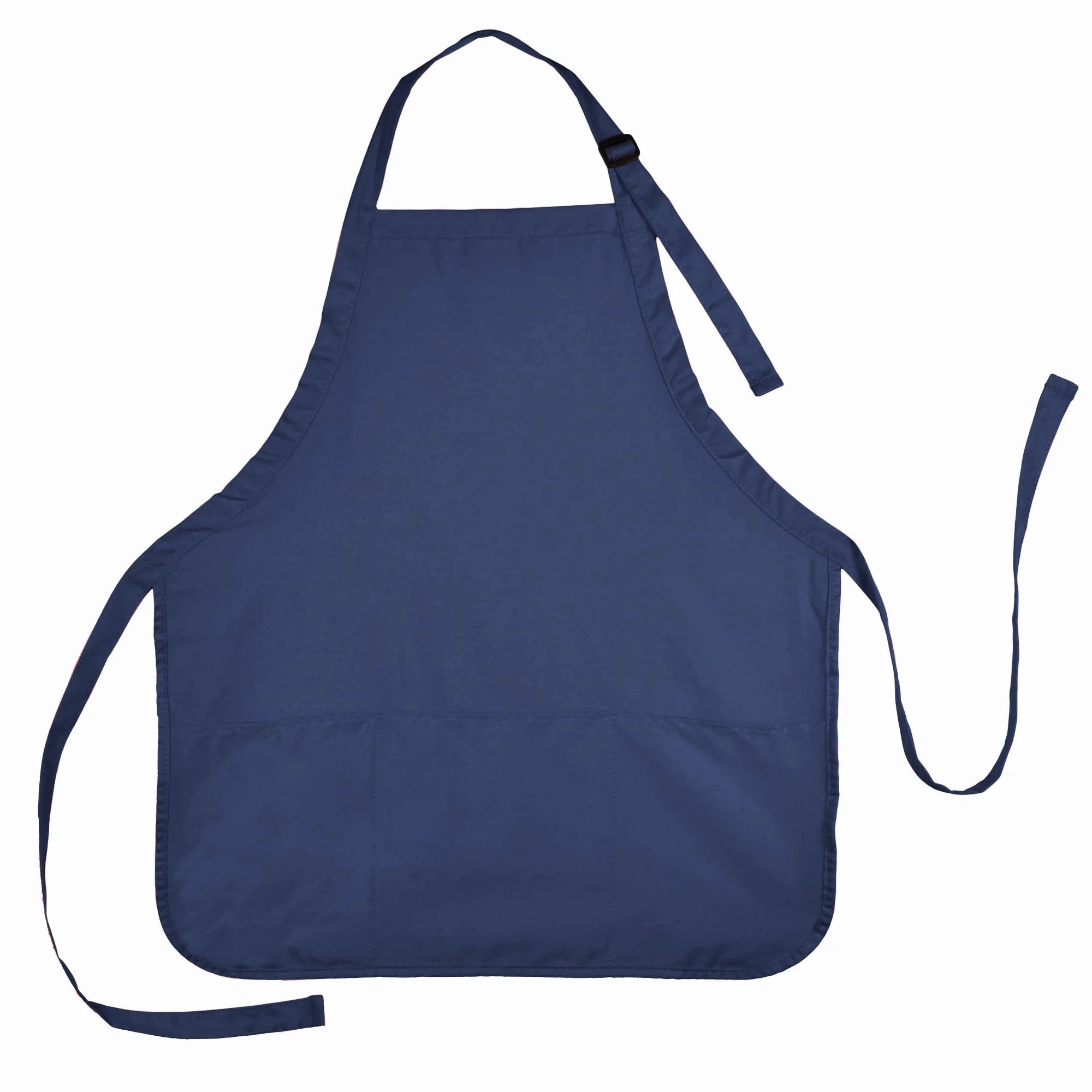 Home Labels Chef Works Unisex Three Pocket Apron - Navy Blue