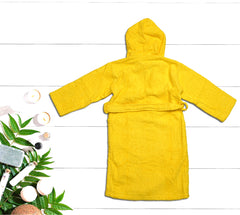 Home Labels Bathrobe for Kids | Duck Theme Hooded Yellow Cotton Bath Robes For Kids | Terry Cloth Robes for Kids | Towel Bathrobe | Lightweight Plush Long Bathrobe