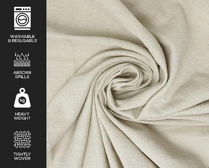 ARC Drop Cloth for Painting Pack of 1 - 9 X 12 Feet Pure Cotton Odorless Painters Drop Cloth for Painting, Furniture & Floor Protection All Purpose Thick Canvas tarp.